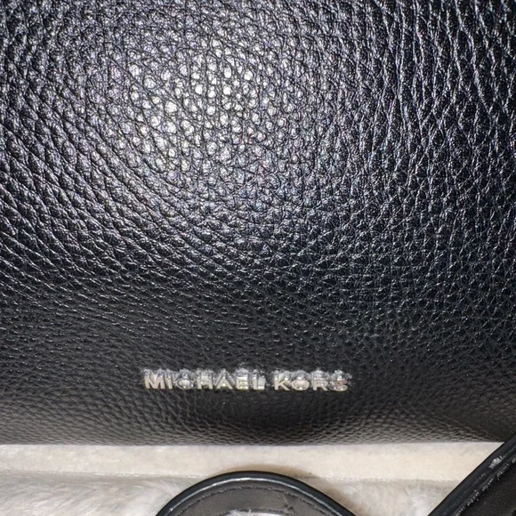 Michael Kors Black Crossbody Bag with Silver Accents - Picture 4 of 10